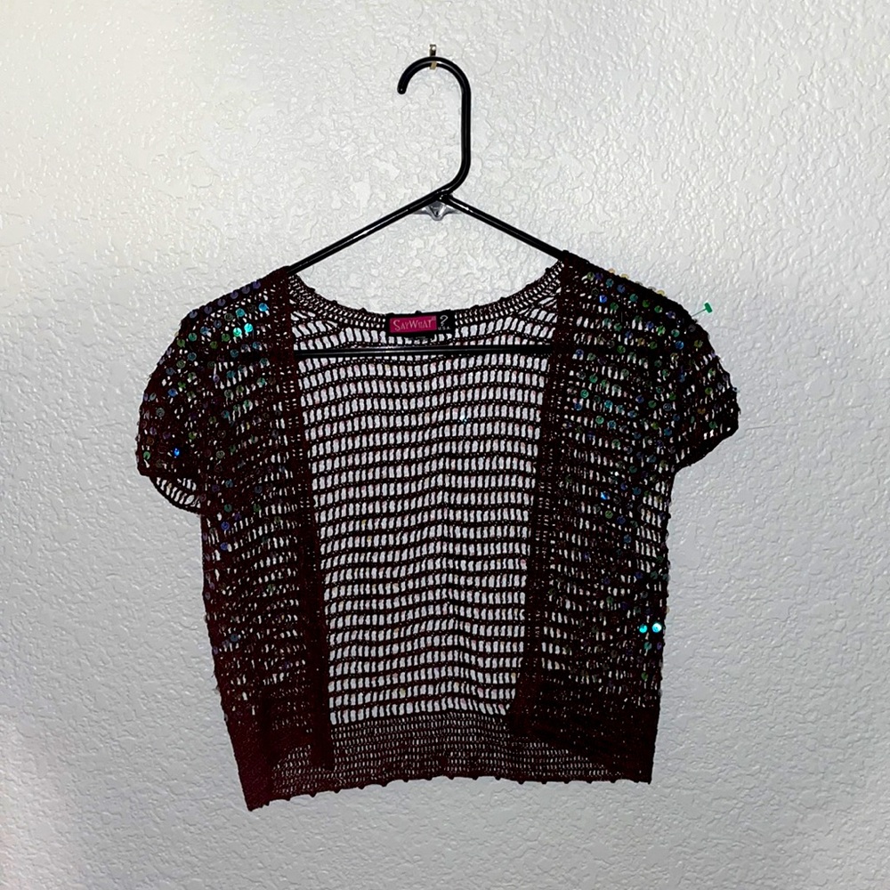 Say What? Brown Sequence Vest